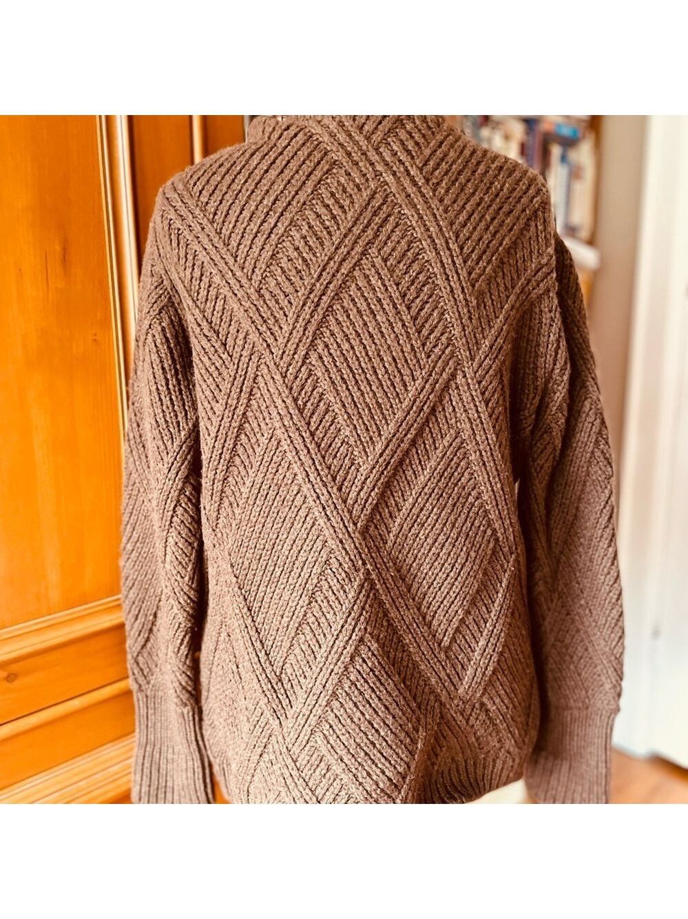 AUTHENTIC Hermes Elegant Tan Cowl Neck Sweater - Camel Hair - NWT - Picture 5 of 11